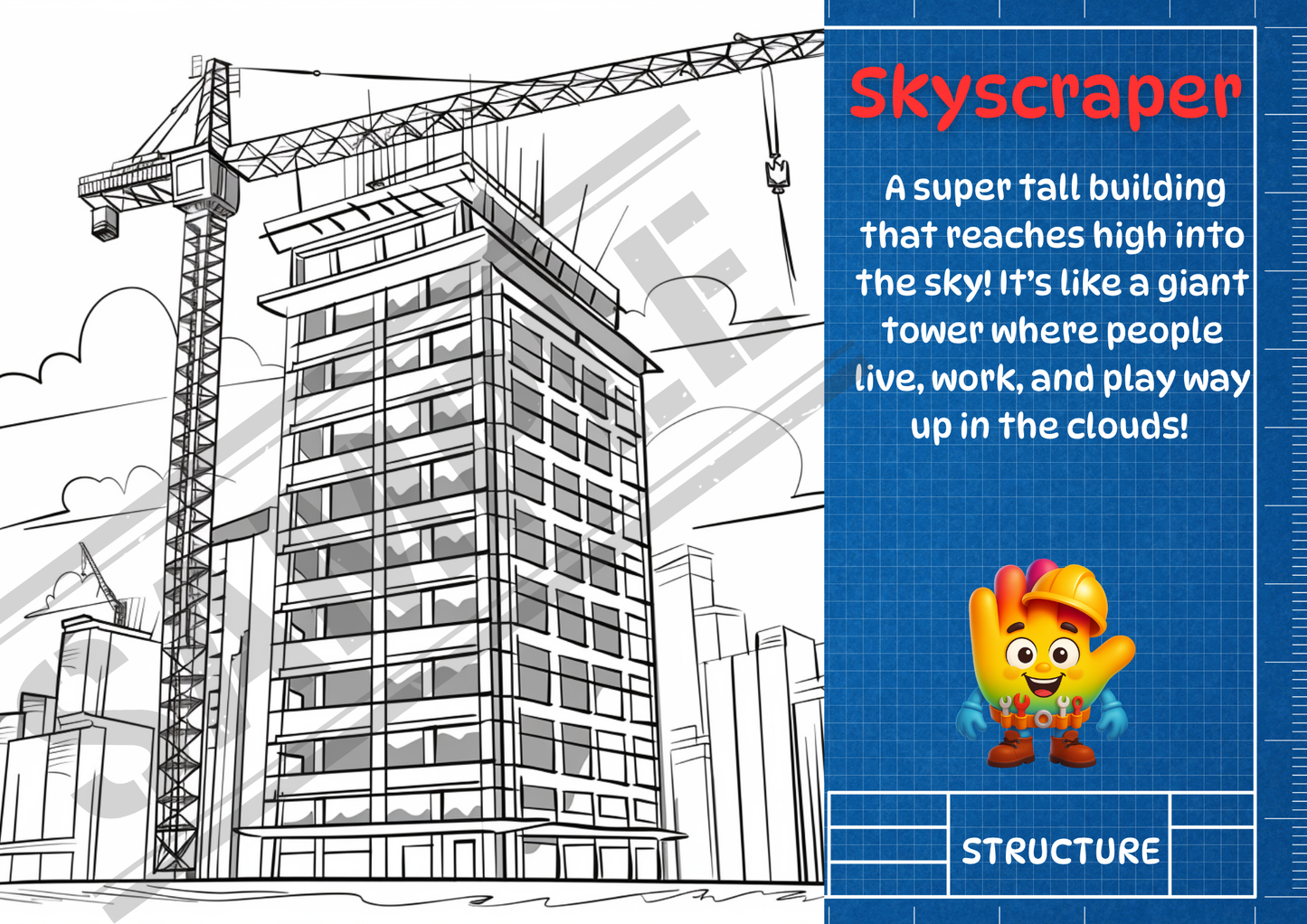 Hands Under Construction: Coloring Book