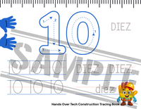 Hand's Construction Tracing Book: Numeros de Espanol